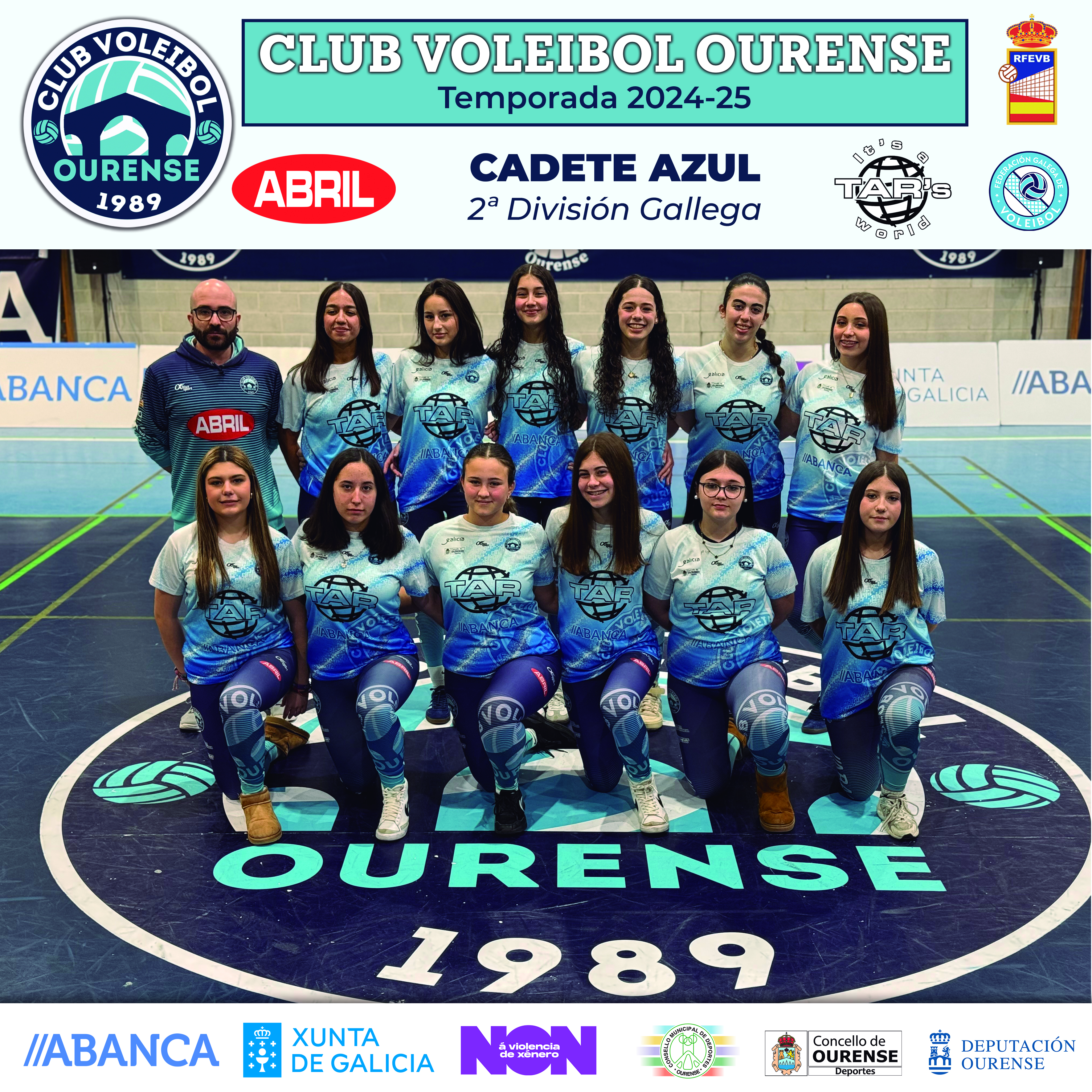 equipo Cadete azul femenino